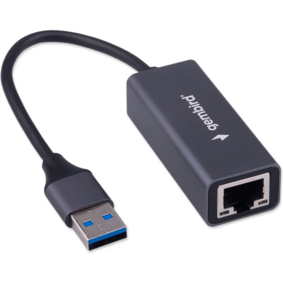 Сетевой адаптер Gembird Ethernet USB 3.0 - Gigabit Ethernet adapter, алюминий, RTL8153, NIC-U9