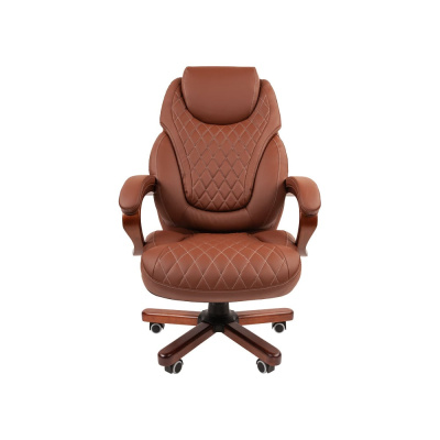 Офисное кресло CHAIRMAN 406 экопремиум коричневое N 00-07117086