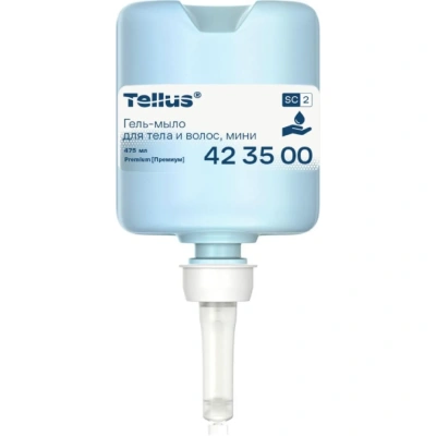 Картридж с жидким гель-мылом Tellus Premium SC2 д/тела и волос 475мл 423500