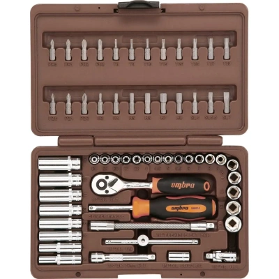 Универсальный набор инструмента Ombra OMT57S 1/4"DR состоит из 57 предметов