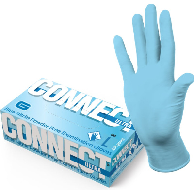 Перчатки CONNECT ULTRA нитриловые неопудренные 200 шт, размер L