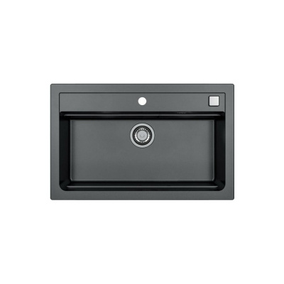 Мойка ALVEUS GRANITAL ATROX 40 CARBON - G91 790x500 в комплекте с сифоном