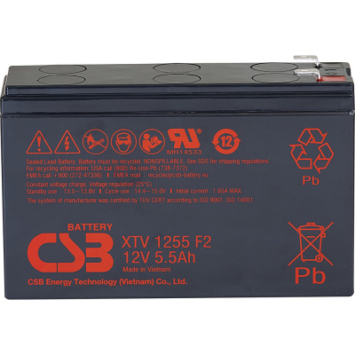 Аккумуляторная батарея CSB XTV1255 F2 12В 5,5 Ач