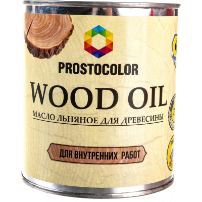 Льняное масло для древесины ПРОСТОКОЛОР WOOD OIL 0,75 л PROSTOCOLOR