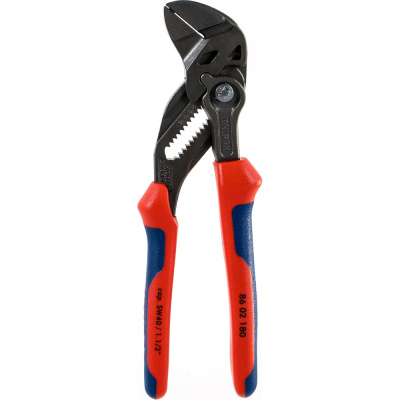 Переставные клещи - гаечный ключ KNIPEX 40 мм, 1 1/2, L-180 мм, серые, 2-к ручки