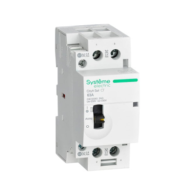 Контактор Systeme Electric City9 set 2p 2но 63a ac 230в-230в