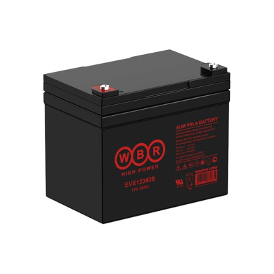 Аккумулятор тяговый WBR EVX12360S 12В, 36 Ач (для медицинских колясок)