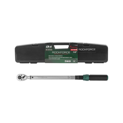 Динамометрический ключ щелчкового типа ROCKFORCE Premium с быстрой фиксацией, 40-220 Нм, 1/2", в пластиковом
