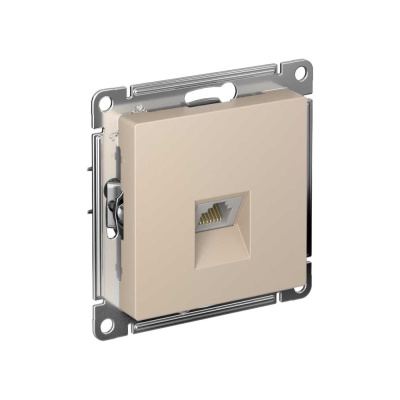 Механизм Systeme Electric (ранее Schneider Electric) серии AtlasDesign в цвете песочный розетки компьютерной с разъёмом