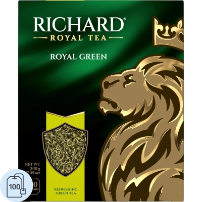 Чай Richard Royal Green зеленый, 100 пакетиков