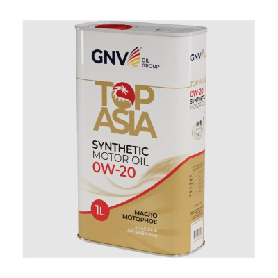 Масло моторное GNV Top Asia 0W-20 Synthetic, API SP, ILSAC GF-6A, 1 л