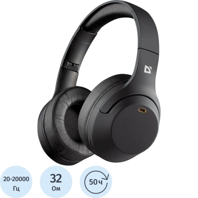 Наушники Defender FreeMotion B690 черный, микрофон, Bluetooth