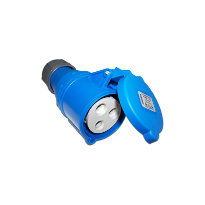 Электрическая кабельная розетка LANMASTER IEC 309, 32A, 250V, разборная, мама, синяя