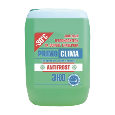 Теплоноситель Глицерин -30C ECO 10 кг, канистра, цвет зеленый Primoclima Antifrost PA -30C ECO 10