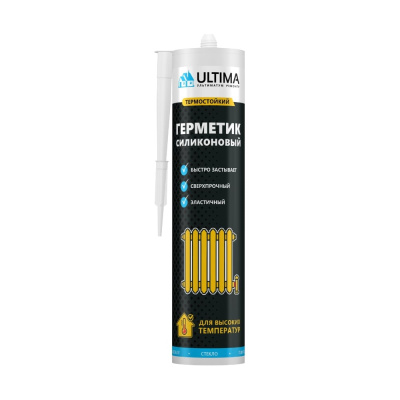 Силиконовый герметик термостойкий ULTIMA High Temp, красный, 240 мл (уп- 12шт)