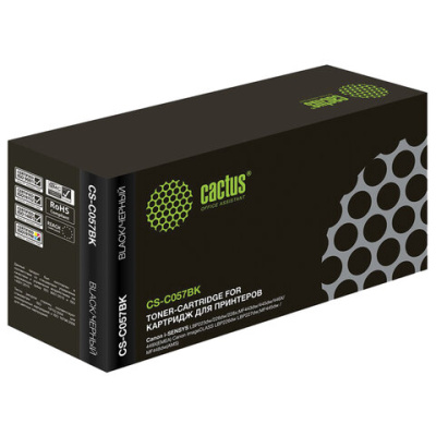 Лазерный картридж Cactus 057 h черный, 3100 страниц, для canon i-sensys