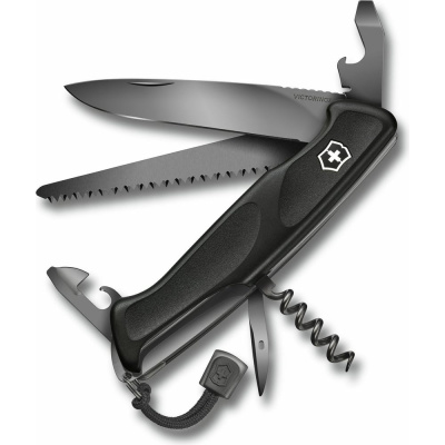 Нож Victorinox RangerGrip 55, 130 мм, 12 функций, черный