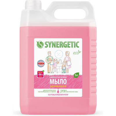 Биоразлагаемое увлажняющее мыло SYNERGETIC "Аромамагия" - 5 л