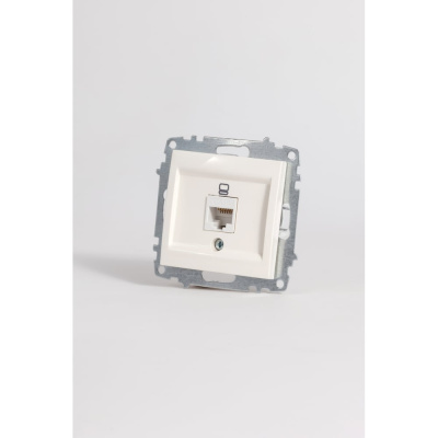 Розетка компьютерная (Cat 6) Elbi Zena Vega белый M+K