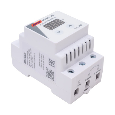 Дополнительные характеристики реле напряжения DEVOLT БАРЬЕР-30A, 6,5кВт, 30А, БАРЬЕР30: Надежная мощная клеммная колодка