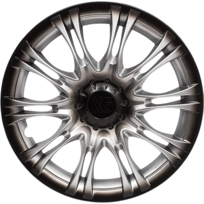 Декоративный колпак Lion X5 серебристо-черный (пруж.) 13" (2) (8)