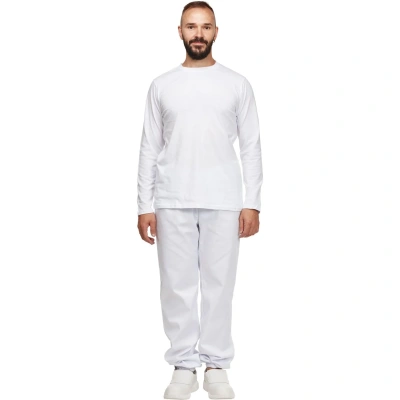 Футболка (160 г.) с длинным рукавом бел.(XL)