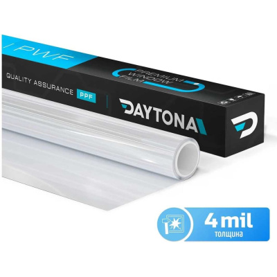 Защитная бронированная пленка на окна Daytona прозрачная 4 mil (5м х 0.75м), декоративная для дома
