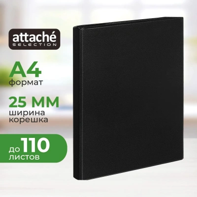 Папка на 4-х кольцах 25мм черная Россия
