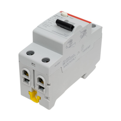 Выключатель дифференциального тока ABB 2 модуля FH202 АС-63/0,03