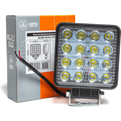 Фара рабочего света Автоэлектрика LED квадратная, рассеянный (ближний) свет