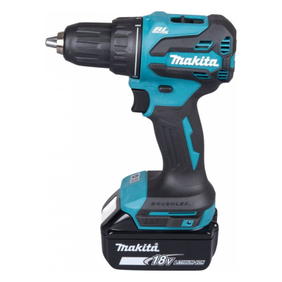 Дрель-шуруповерт аккумуляторная Makita LXT 18В BL XPT 13мм 50/27Нм 2х3,0 Ач АКБ ЗУ Makpac2 DDF490SFJ