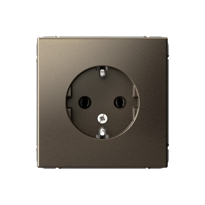 Розетка с заземлением ArtGallery Systeme Electric 16А, механизм, Мокко