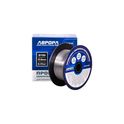 Проволока порошковая Aurora E71T-GS d.0.8 мм, 0.45кг, D100, NO GAS