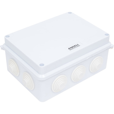 Распаечная коробка с крышкой ANDELI 150х110х70 10 входов, IP65