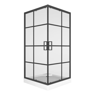 Душевой уголок квадратный Bauedge BAU Stil square 800x800x1950 мм, поддон 125 мм