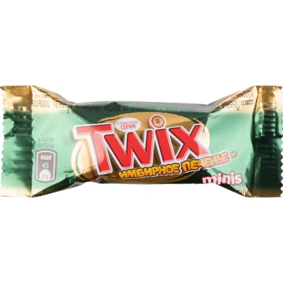 Шоколадный батончик Twix Minis Имбирное печенье 2,7кг/уп