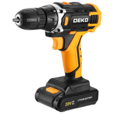 Аккумуляторная дрель-шуруповерт DEKO Banger 20V ONE + 1х1.5Ah