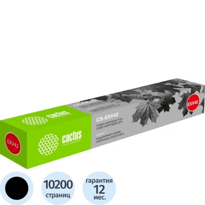 Тонер CACTUS (CS-EXV42) для Canon IR 2202/2202N/2204 MFP/2204N и другие, черный, ресурс 10200 страниц