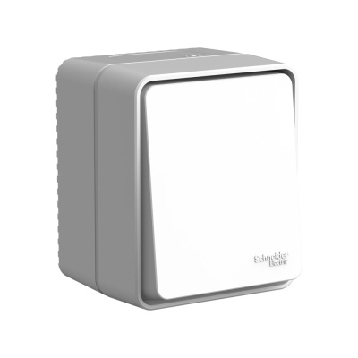 Переключатель 1-клавишный Systeme Electric AtlasDesign Profi IP54, 10 АХ, открытой установки, Серый