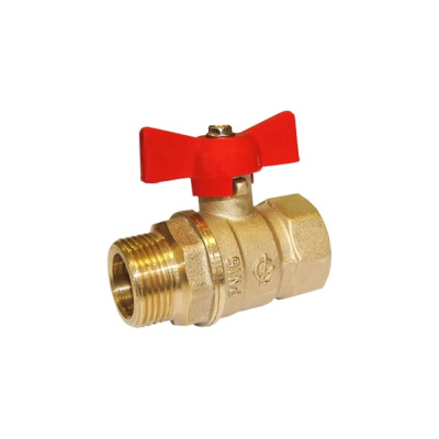 Кран шаровой ГАЛЛОП 1/2'' вн/нар бабочка 11б27п1 Стандарт 231 PN40