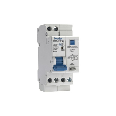 Дифавтомат Nader NDB1LE-40, «C», 16А, 1P+N, 30mA, электронный тип A, 6кА
