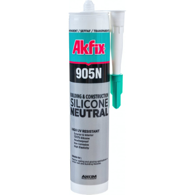 Нейтральный силиконовый герметик Akfix 905N, прозрачный, 310 мл