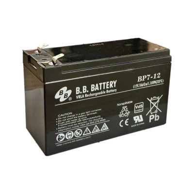 Аккумуляторная батарея BB Battery BP 7-12 емкостью 7Ач и напряжением 12В работает в циклическом режиме и в режиме