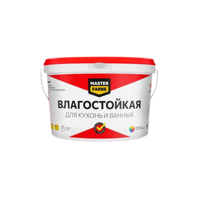 ВД краска MASTERFARBE ВЛАГОСТОЙКАЯ супербелая 6кг