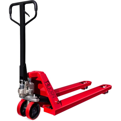 Гидравлическая тележка PROLIFT AC 25, 2500 кг, 1150х550мм, полиур.колесо,дв.пол.ролик, цвет красный AC