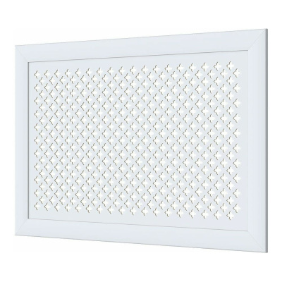 Декоративный экран для радиаторов и батарей Cosca Decor Модерн 600x900 мм, белый, готика, с рамкой