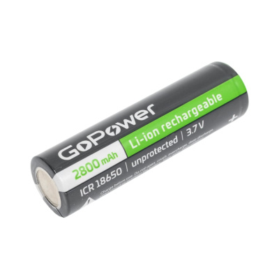 Аккумулятор GoPower Li-ion 18650 PC1 3.6V 2800mAh без защиты выс.конт. 00-00017018
