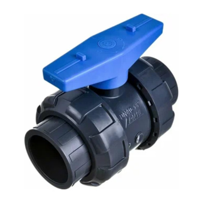 Кран шаровой AQUAVIVA НПВХ DN 63 резьба ВР 2 уплотнение TPV AQVBVE063