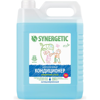 Кондиционер для белья Synergetic УТРЕННЯЯ РОСА 5 л