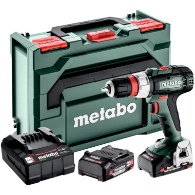 Аккумуляторная дрель-шуруповерт Metabo BS 18 L Quick, 18 В, 1850 об/мин, с 2 АКБ 2 Ач и ЗУ, в кейсе metaBOX